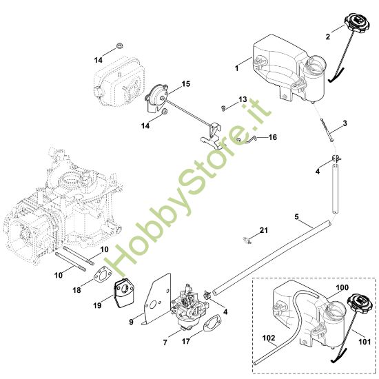 Picture of G - Carburatore, condotto carburante XT-675 (XT675-3052)